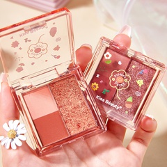 kiss beauty flower party vitality color matching three-color eye shadow
