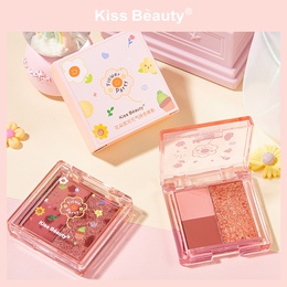 kiss beauty flower party vitality color matching threecolor eye shadowpicture8