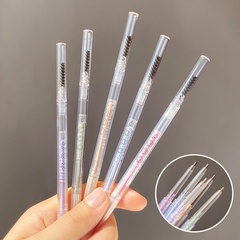 round refill eyebrow pencil waterproof sweat-proof double-ended automatic eyebrow pencil