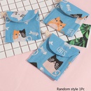 Single cotton linen portable cat printed sanitary napkin storage bagpicture9