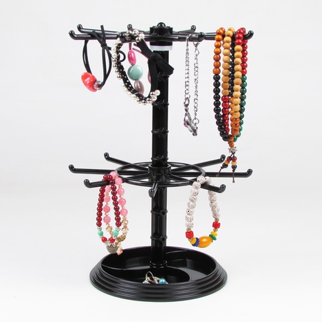 Présentoir rotatif stockage de bijoux collier suspendu boucles d'oreilles étagère support accessoires support de bijoux de bureau's discount tags