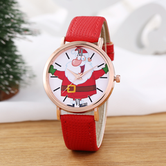 Gift Holiday Christmas Santa Claus Cute Cartoon Quartz Watch
