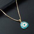 fashion devils eye pendant necklace copper goldplated zircon drip oil hiphop style collarbone chainpicture19