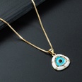 fashion devils eye pendant necklace copper goldplated zircon drip oil hiphop style collarbone chainpicture20