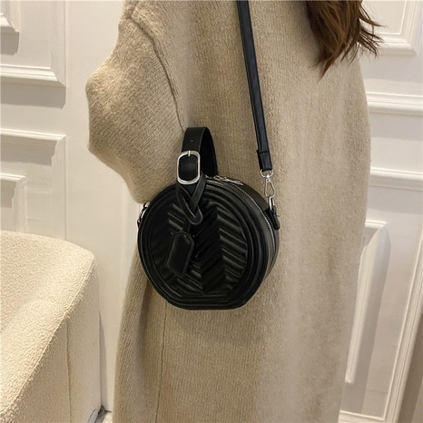 Koreanische Mode kleine runde Tasche Handtasche Raute Umhängetasche's discount tags