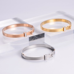 belt type inlaid diamond bracelet 2021 new stainless steel bracelet jewelry