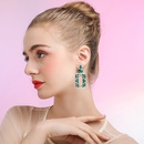 European and American fashion full diamond simple geometric square earringpicture10