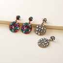 European and American handmade diamond earrings simple geometric round earringspicture9