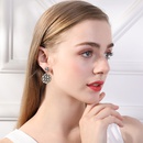 European and American handmade diamond earrings simple geometric round earringspicture10