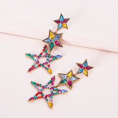 European and American fashion five-pointed star earrings