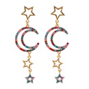 European and American new star moon earrings alloy diamond earringspicture12