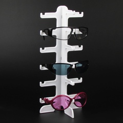 Étagère à bijoux en plastique 6 six supports de lunettes de soleil de stockage d'affichage de bureau