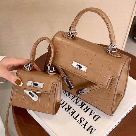 trendy fashion messenger stone pattern portable lady square bag's discount tags