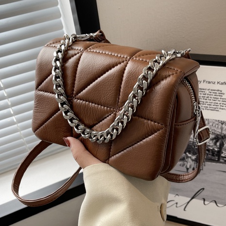fashion trendy all-match texture rhombic chain shoulder messenger bag's discount tags