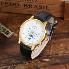 Classic men's business watch digital dial calendar personality quartz watch