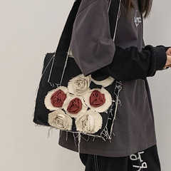 2021 neue Denim Handtasche Blume One-Shoulder Achseltasche Messenger Tote Bag