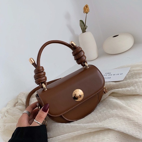new portable shoulder bag Korean version of autumn and winter cross-body saddle bag's discount tags