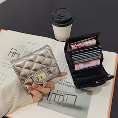 Brieftasche im europäischen und amerikanischen Stil 2021 neue Mode-Rhombus-Stickgarn-PU-Leder-Kupplung