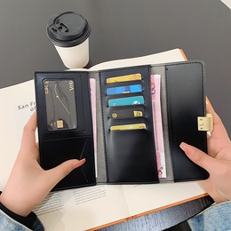 Stitching long wallet 2021 new card folding wallet fashion trifold largecapacity coin pursepicture9
