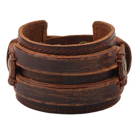 European and American jewelry retro wide leather braceletpicture7
