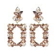 European and American fashion full diamond simple geometric square earringpicture16