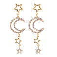European and American new star moon earrings alloy diamond earringspicture13