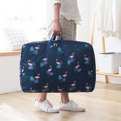 thickened oxford cloth waterproof navy blue flamingo storage bag