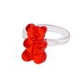 Korean macaron transparent colored bear ring wholesalepicture18