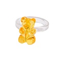 Korean macaron transparent colored bear ring wholesalepicture19