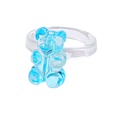 Korean macaron transparent colored bear ring wholesalepicture20