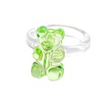 Korean macaron transparent colored bear ring wholesalepicture21