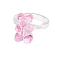 Korean macaron transparent colored bear ring wholesalepicture24