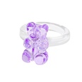 Korean macaron transparent colored bear ring wholesalepicture25