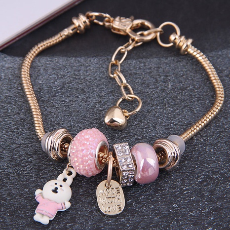 European and American cute bunny pendant bracelet's discount tags
