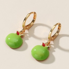 Jewelry wholesale small apple cute earrings Korean version of earrings ear jewelry