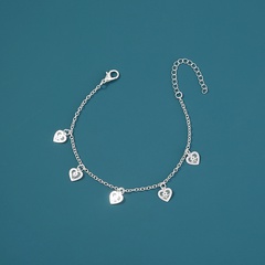 Fashion simple design accessories metal love rose pendant fluorescent bracelet anklet wholesale