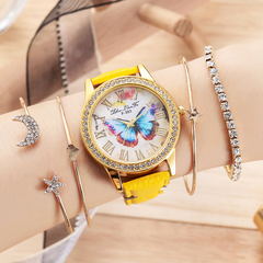 casual butterfly cute animal Roman trend quartz watch with bracelet