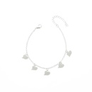 simple design accessories metal fluorescent geometric peach heart pendant bracelet ankletpicture13