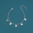 simple design accessories metal fluorescent geometric peach heart pendant bracelet ankletpicture18