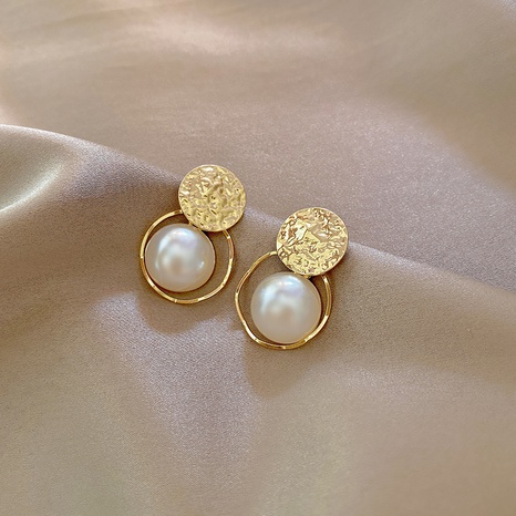 Mode geometrische Perlen-Persönlichkeits-Ohrringe Disc-Ohrringe's discount tags