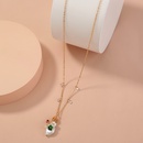 Europische und amerikanische einfache speziell geformte Perlenkette mit mehrfarbigen Natursteinanhngernpicture9
