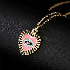 European and American new personalized oil drop love devil's eye pendant necklace