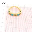 simple color dripping oil zircon peach heart open ring female wholesalepicture8