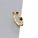 simple color dripping oil zircon peach heart open ring female wholesalepicture10