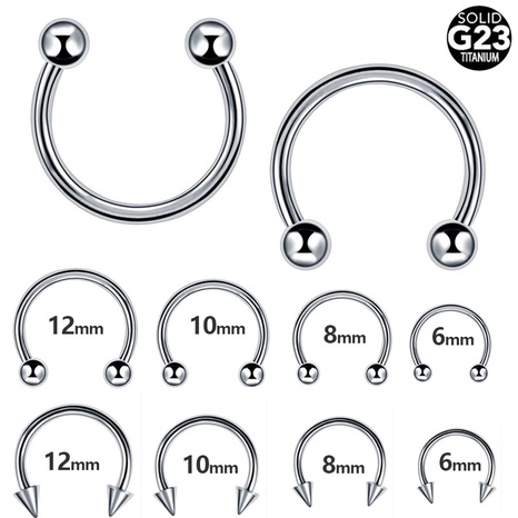 Fashion geometric nose ring breast ring human body puncture pure titanium steel nose ring's discount tags