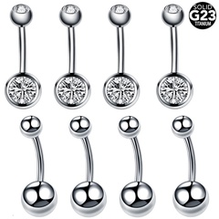 European and American belly button nail titanium steel belly button ring