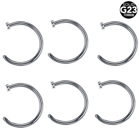 Fashion geometric titanium steel nose nail nose ring wholesale's discount tags