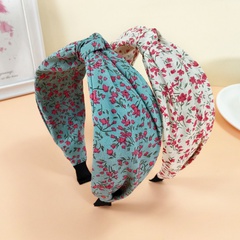 classic floral knotted retro wide-sided double-layer twisted hairpin headband