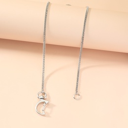 Korean simple fine chain clavicle chain elegant niche design hollow cat pendant necklacepicture7