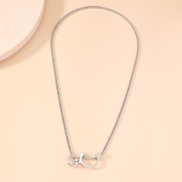 Korean simple fine chain clavicle chain elegant niche design hollow cat pendant necklacepicture8
